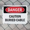 Signmission Caution Buried Cable Danger Sign, Plastic, 10in W x 7in L, 2PK OS-2PACK-DS-P-710-L-2277 - alternate 2